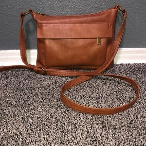 Brown side purse